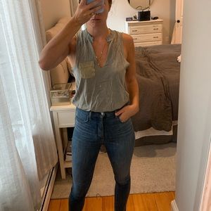 Free People Sea Foam Green Body Suit